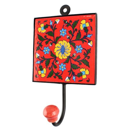 Wheel Flower Cereamic Tile Hook